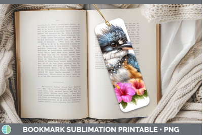 Kingfisher Bookmark Birds 01 Floral Summer Sublimation Print