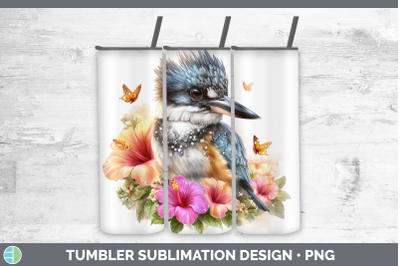 Kingfisher Tumbler Birds 01 Floral Summer Sublimation 20 oz