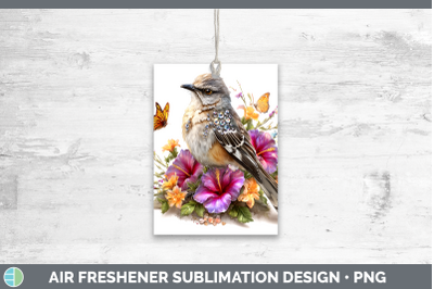 Mockingbird Air Freshener Birds 01 Floral Summer Sublimation
