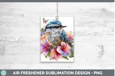 Nuthatch Air Freshener Birds 01 Floral Summer Sublimation Ca