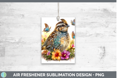 Quail Air Freshener Birds 01 Floral Summer Sublimation Car S