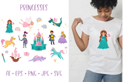 Princesses collection SVG File