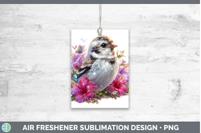Snow Bunting Air Freshener Birds 01 Floral Summer Sublimatio