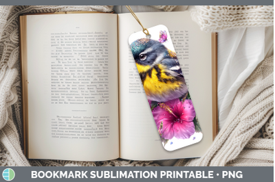 Warbler Bookmark Birds 01 Floral Summer Sublimation Printabl