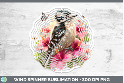 Woodpecker Downy Wind Spinner Birds 01 Floral Summer Sublima