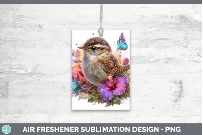 Wren Air Freshener Birds 01 Floral Summer Sublimation Car Sc