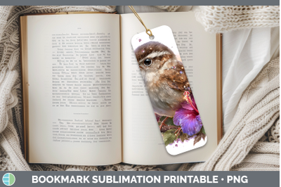 Wren Bookmark Birds 01 Floral Summer Sublimation Printable D