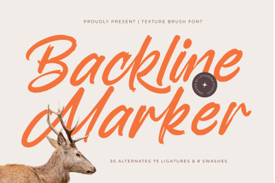 Backline Marker - Texture Brush Font