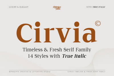 Cirvia Timeless, Luxury &amp; Elegant Serif Family