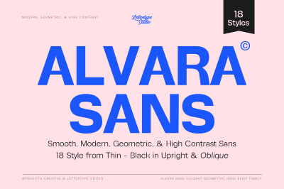 Alvara Sans a Smooth &amp; Elegant Sans-Serif Family