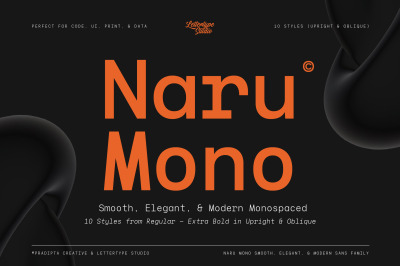 Naru Mono  Modern Monospace Font Family