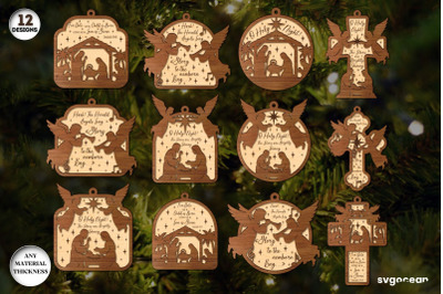 Nativity Scene Ornament Bundle