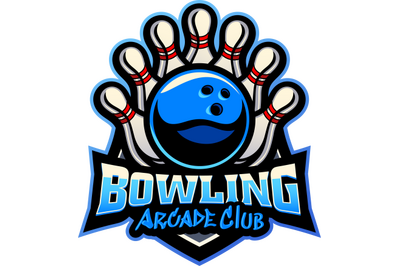 Bowling arcade club esport mascot logo design