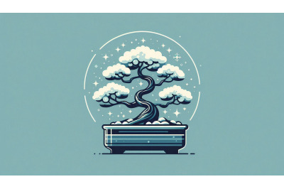 Acrylic bonsai in a minimalist modern design pot