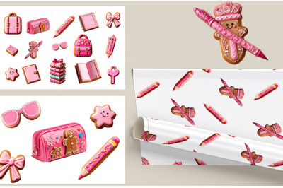 School,cookies,pencil case,backpack,pencil,eraser, PNG\JPEG