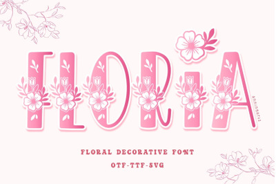Floria - Floral Decorative Font