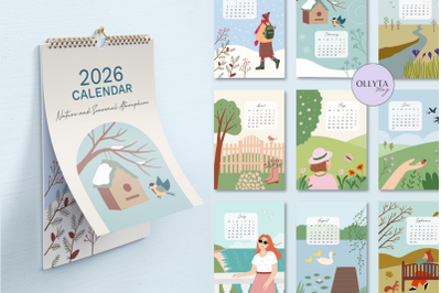 Illustrated Wall Calendar 2026