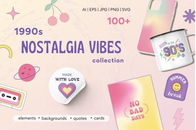 1990s Nostalgia Vibe Graphic Bundle