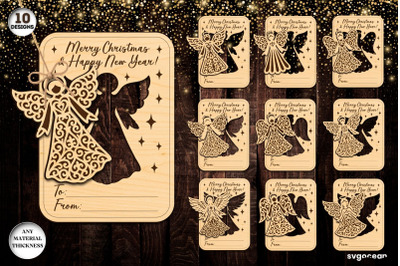 Christmas Card Angel Ornament Bundle