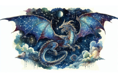 Constellation Dragon Galaxy Flight