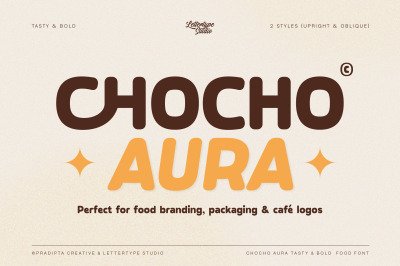Chocho Aura  Tasty Bold Food Font