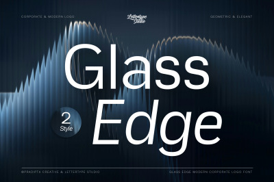 Glass Edge Modern Corporate Logo Font