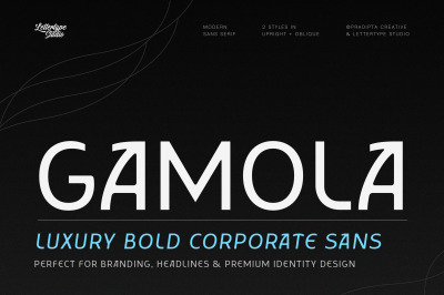Gamola Luxury Bold Corporate Sans Serif