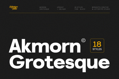 Akmorn Grotesque Modern Sans Serif Family