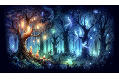 Glowing Enchanted Forest Creatures