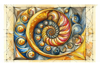 Golden Spiral Pattern