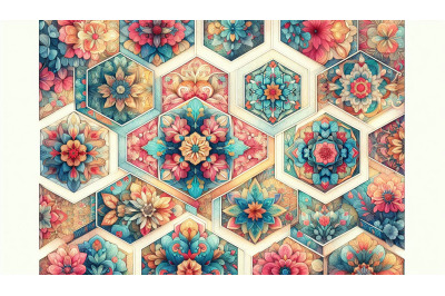 Hexagon Floral Pattern
