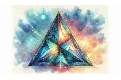 Iridescent Glass Triangles