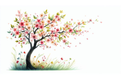 Lone cherry tree