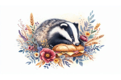 Lonely badger