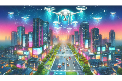 Smart City With Drones