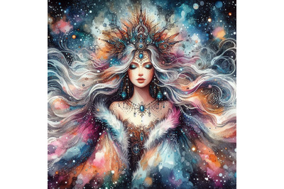 Stardust Goddess in Nebula