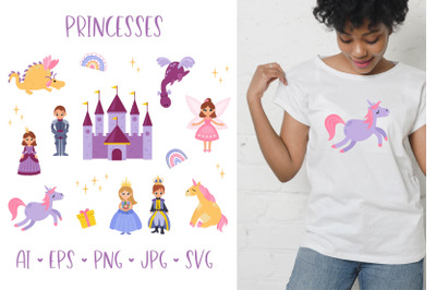 Princesses collection SVG File