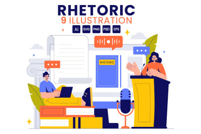 9 Rhetoric and Elocution Class Illustration