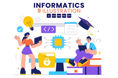 9 Informatics Logistics Software Illustration