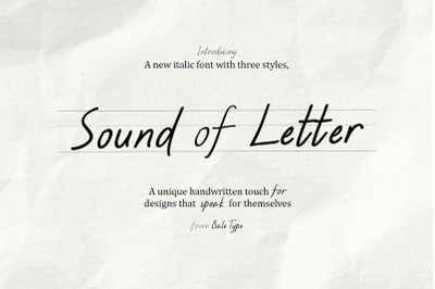 Sound of Letter - Handwritten Fonts