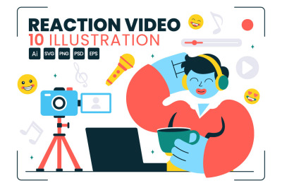 10 Social Media Reaction Video Illustration