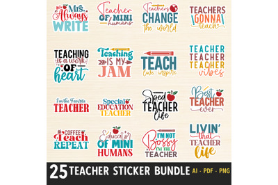 Teacher Quotes Designs - Ai PDF PNG Files