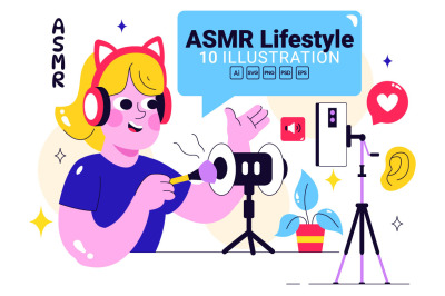10 ASMR Lifestyle Illustration