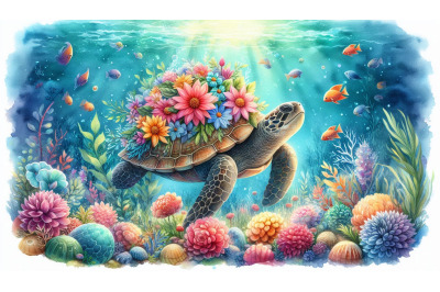 Blooming turtle