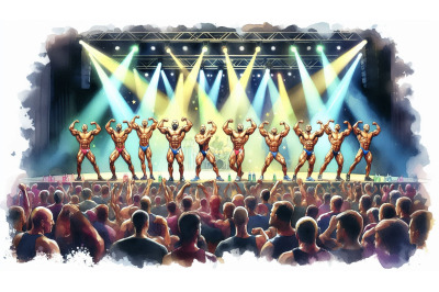 Bodybuilding Competition Stage