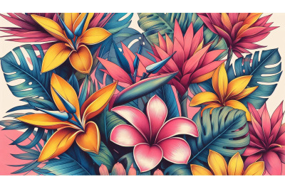 Bold Tropical Flowers