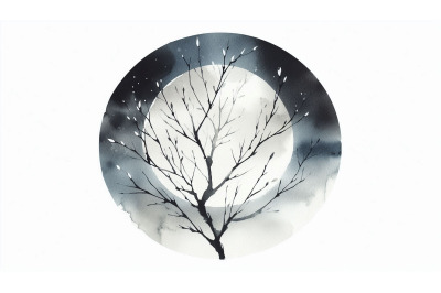 Branches Moonlight Minimalist