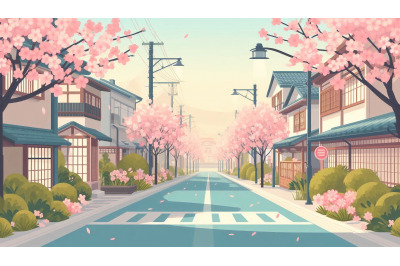 Cherry Blossom Street View