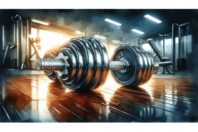 Chrome Dumbbell Floor