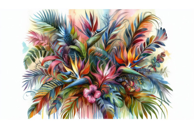 Colorful Jungle Flora